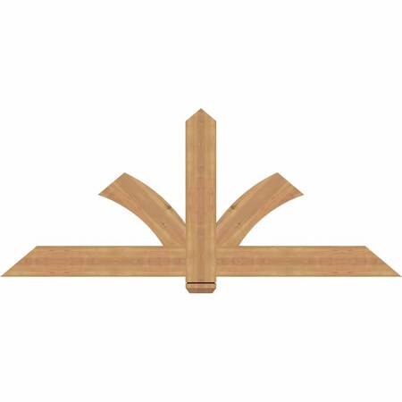 Ekena Millwork Redmond Smooth Timber Gable Bracket, Western Red Cedar, 72"W x 30"H x 1 1/2"D x 5 1/2"F, 10/12 Pitch GBW072X30X0206RED00SWR